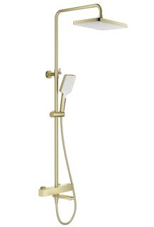 Душевая стойка Splenka S224.26.03 с термостатом золотой сатин